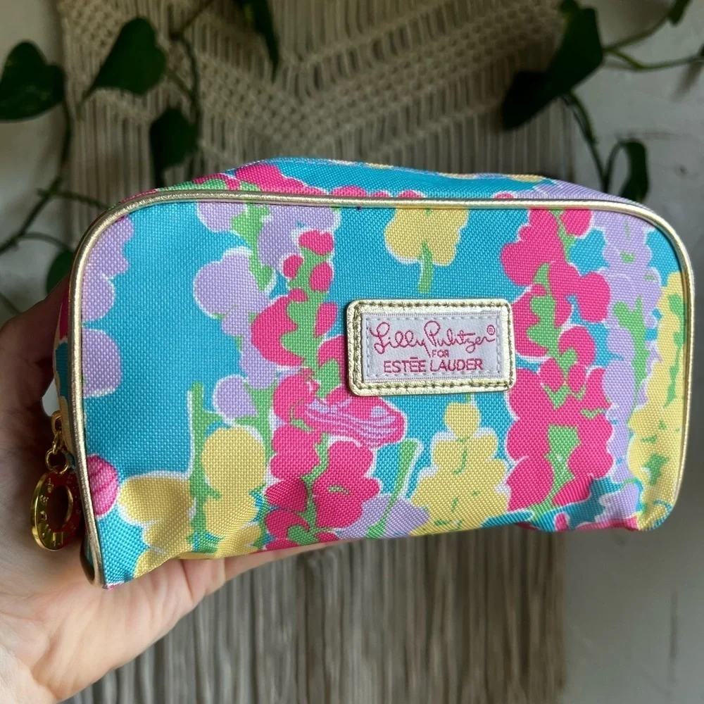 Lilly Pulitzer x Estée Lauder Floral Cosmetic Bag Makeup Pouch Travel Case